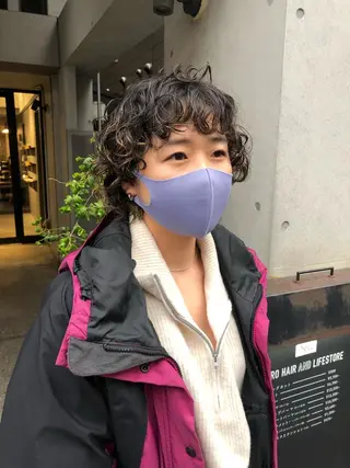 ショート パーマ stylist 杉浦駿生のヘアスタイル