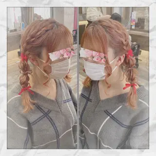 セミロング ヘアアレンジ ヘアセット/着付け 𓇼 まつもと𓇼のその他イメージ