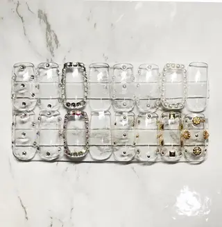 ネイル 渋谷／チップ長さ出し 👑アプレgel-xのネイルデザイン