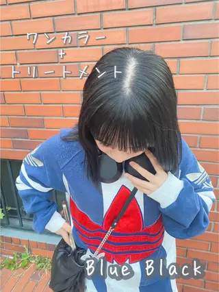 ミディアム カラー 五十嵐 未悠のヘアスタイル