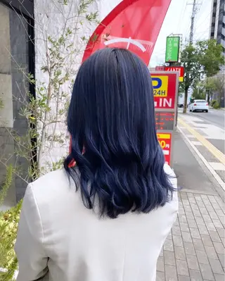 セミロング カラー 【育休中】EARTH 荒井店HARUNAのヘアスタイル