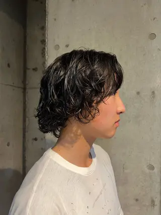ミディアム パーマ メンズ 【fifth】渡部 永遠のヘアスタイル