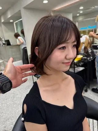 ミディアム 顔周り🇰🇷ロンド レイヤー✨カジワラのヘアスタイル