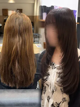 ロング カラー ヘアアレンジ 髪質改善縮毛矯正/ エクステ/ひふみ🌛のヘアスタイル