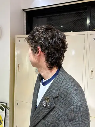 ショート パーマ メンズ 🧤高明度ハイトーン 🧤莉音のヘアスタイル