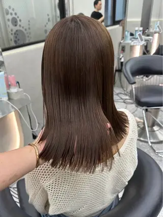 ミディアム カラー パーマ 【博多髪質改善】 吉村 清志のヘアスタイル