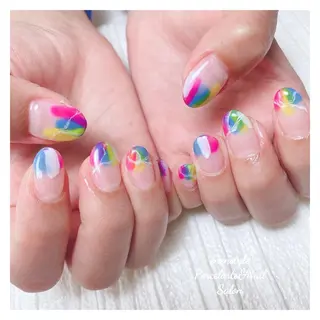 ミディアム ネイル 🐾enen style 🐾のネイルデザイン