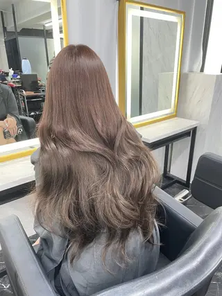ロング カラー エクステ🩵ブリーチ 韓国ヘア🩵KAEのヘアスタイル