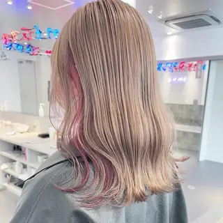 セミロング 🪞盛れるハイトーン /🎀ももかのヘアスタイル