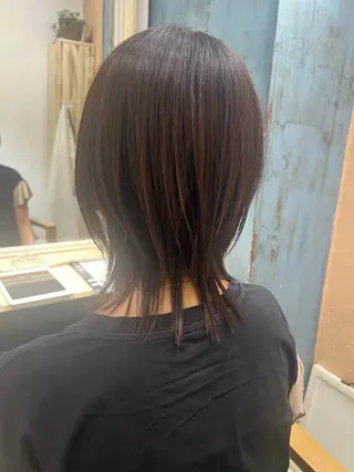 ミディアム カラー パーマ たけかわ みずきのヘアスタイル