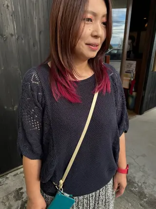 セミロング アオトソラ いしざかのヘアスタイル