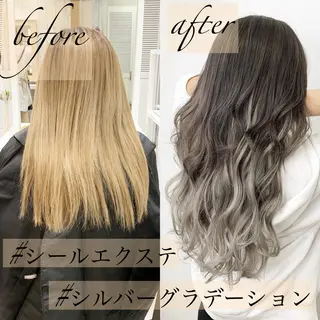 ロング カラー ヘアアレンジ TATSUYA アートディレクターのヘアスタイル