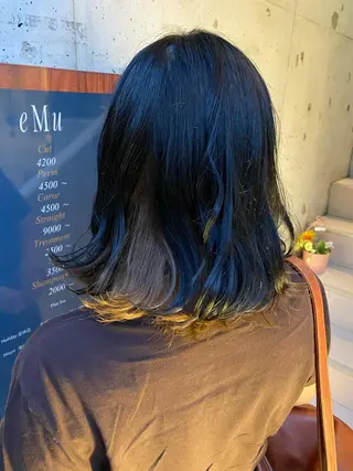 ミディアム カラー おん眉美容師eMu✄ yuka‪🤍のヘアスタイル