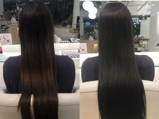 ロング カラー 安永 里帆のヘアスタイル