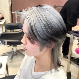 ミディアム カラー メンズ 岡田大志🇰🇷 中/韓メンズヘアのヘアスタイル