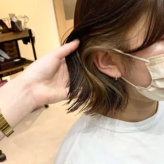 セミロング カラー パーマ ヘアアレンジ メンズ キッズ ネイル マツエク・マツパ アイブロウ 似合せレイヤー/ 柔らか透明感カラーのヘアスタイル