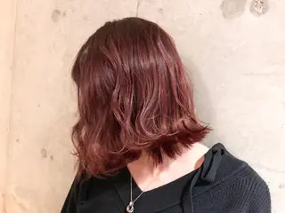 ミディアム カラー 藤原 ちひろのヘアスタイル