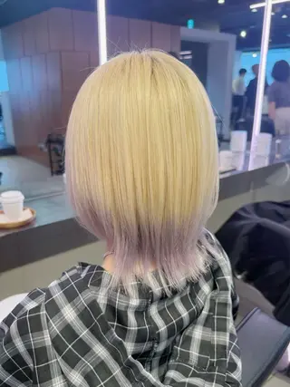 ショート カラー 💚ミントカラー🩵 推し色/moeのヘアスタイル