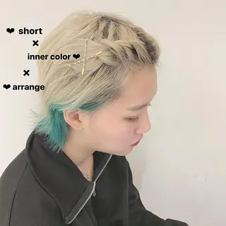 ショート カラー ヘアアレンジ 立山 綾華のヘアスタイル