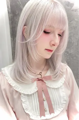 ミディアム カラー 韓国/美髪 縮毛矯正 /tomoki🍀のヘアスタイル
