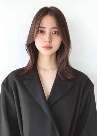 ミディアム 韓国風/髪質改善/ ナガヤアキラのヘアスタイル