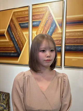 ミディアム カラー sign hair 鈴木 りん🍓のヘアスタイル