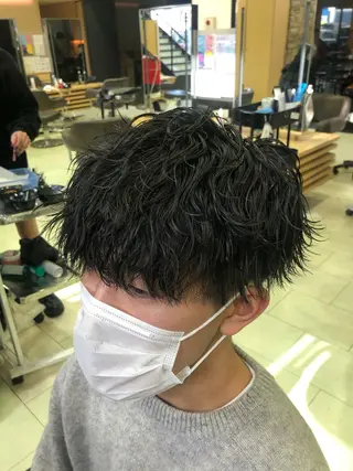 パーマ メンズ メンズ特化 古賀陸斗のヘアスタイル