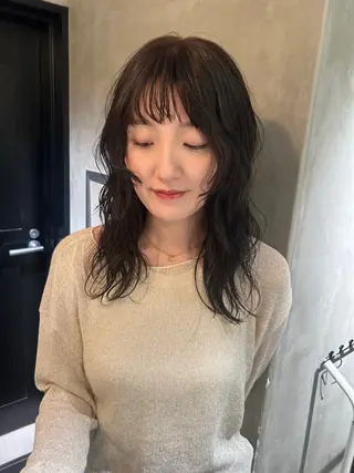 セミロング カラー デザイン/アレンジ ❤︎イシイレイのヘアスタイル