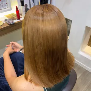 セミロング 🎀ハイトーン/ 艶カラー/夕月🎀のヘアスタイル