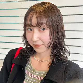 ミディアム パーマ こいけ みきののヘアスタイル
