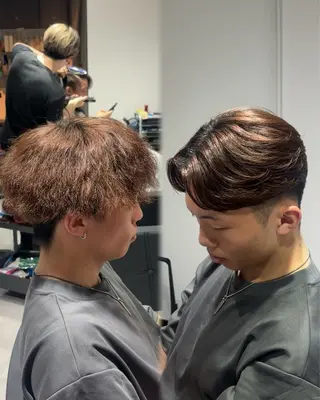パーマ メンズ メンズ縮毛矯正 ulus高森蓮のヘアスタイル