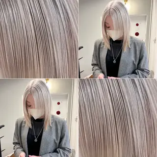 ミディアム カラー パーマ 《柔らかhair𓍯 》木村美姫のヘアスタイル
