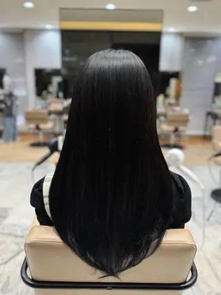 ロング カラー レイヤー/顔まわり/ 透明感カラー/れいなのヘアスタイル
