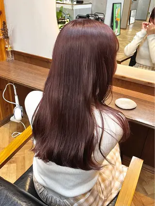 セミロング カラー ヘアアレンジ ena/ブリーチなし 透明感・レイヤー🎀のヘアスタイル
