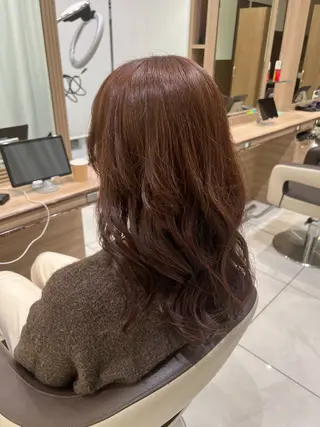セミロング カラー ✨レイヤーカット 佐藤怜央✨のヘアスタイル