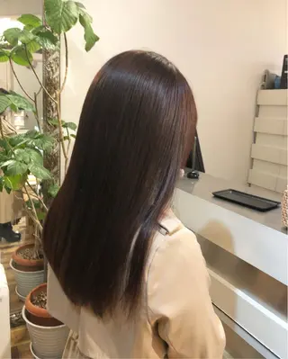 ロング 小顔カット前髪 顔周りカット林亮佑のヘアスタイル