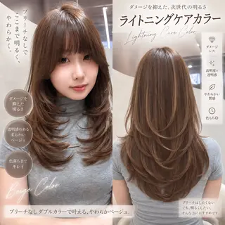 セミロング カラー ヘアアレンジ 髪質改善/透明感 カラー/吉田光佑のヘアスタイル