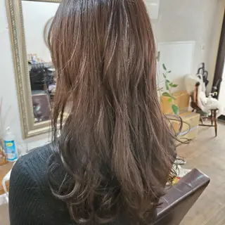 ロング カラー 韓国風レイヤーカット 上手く丁寧早い/マツのヘアスタイル