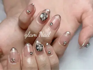 ネイル エツメ💅 長さ出し🎀デザインのネイルデザイン