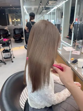 ロング カラー ARIA💎縮毛矯正 ブリーチ💎複雑履歴のヘアスタイル