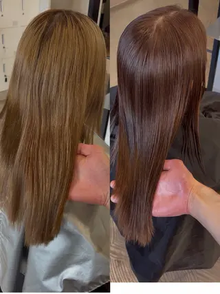 カラー 💖ブリーチ縮毛矯正 髪質改善💖ケンシンのヘアスタイル