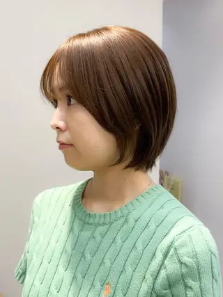 ショート カラー ヘアアレンジ 立川レイヤー 透明感カラーaoiのヘアスタイル