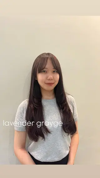 ロング カラー 似合わせカット暖色 カラーhiyonaのヘアスタイル