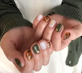 ネイル パラあり！フィルイン 美フォルムのネイルデザイン