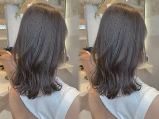 ミディアム 透明感カラー/縮毛 まなや🩵のヘアスタイル