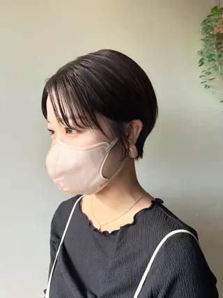 ショート カラー 縮毛矯正/ レイヤー/ミディアムのヘアスタイル