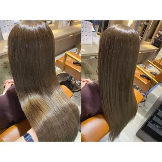 カラー 🩵盛れる顔周り/ 艶カラーemi🩵のヘアスタイル
