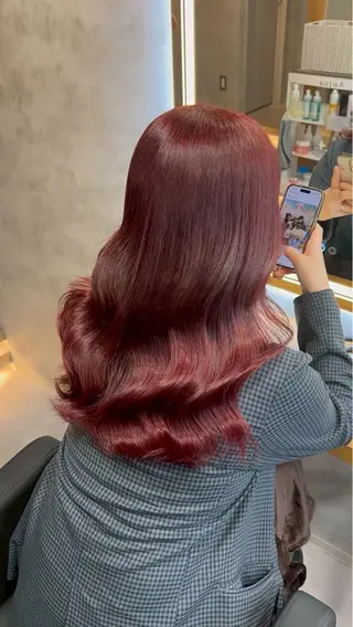 セミロング カラー ヘアアレンジ ウショウ ユウトのヘアスタイル