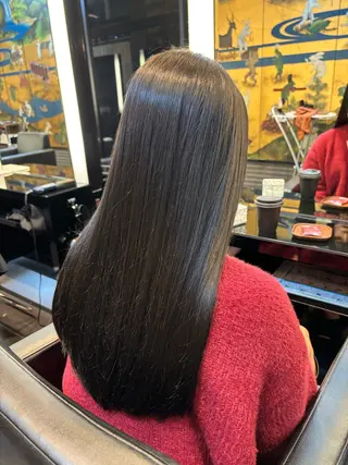 ロング 縮毛矯正/髪質改善 ルクア9F/小倉悠佑のヘアスタイル