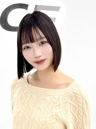 ショート カラー ヘアアレンジ 縮毛矯正🤍 盛れるボブ/ひかりのヘアスタイル